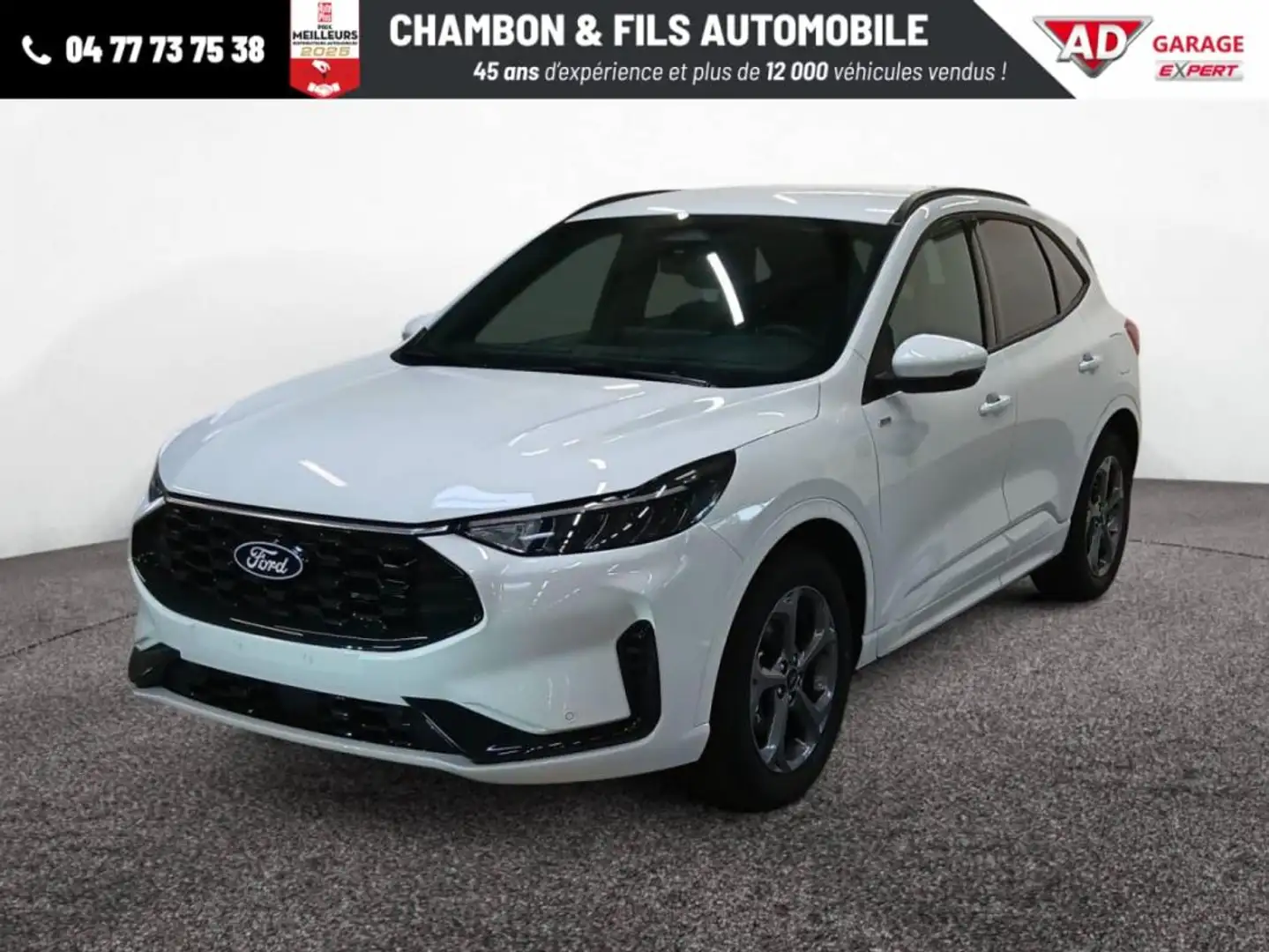 Ford Kuga 2.5 Duratec 180 ch FlexiFuel FHEV E85 Powershift S Blanc - 1