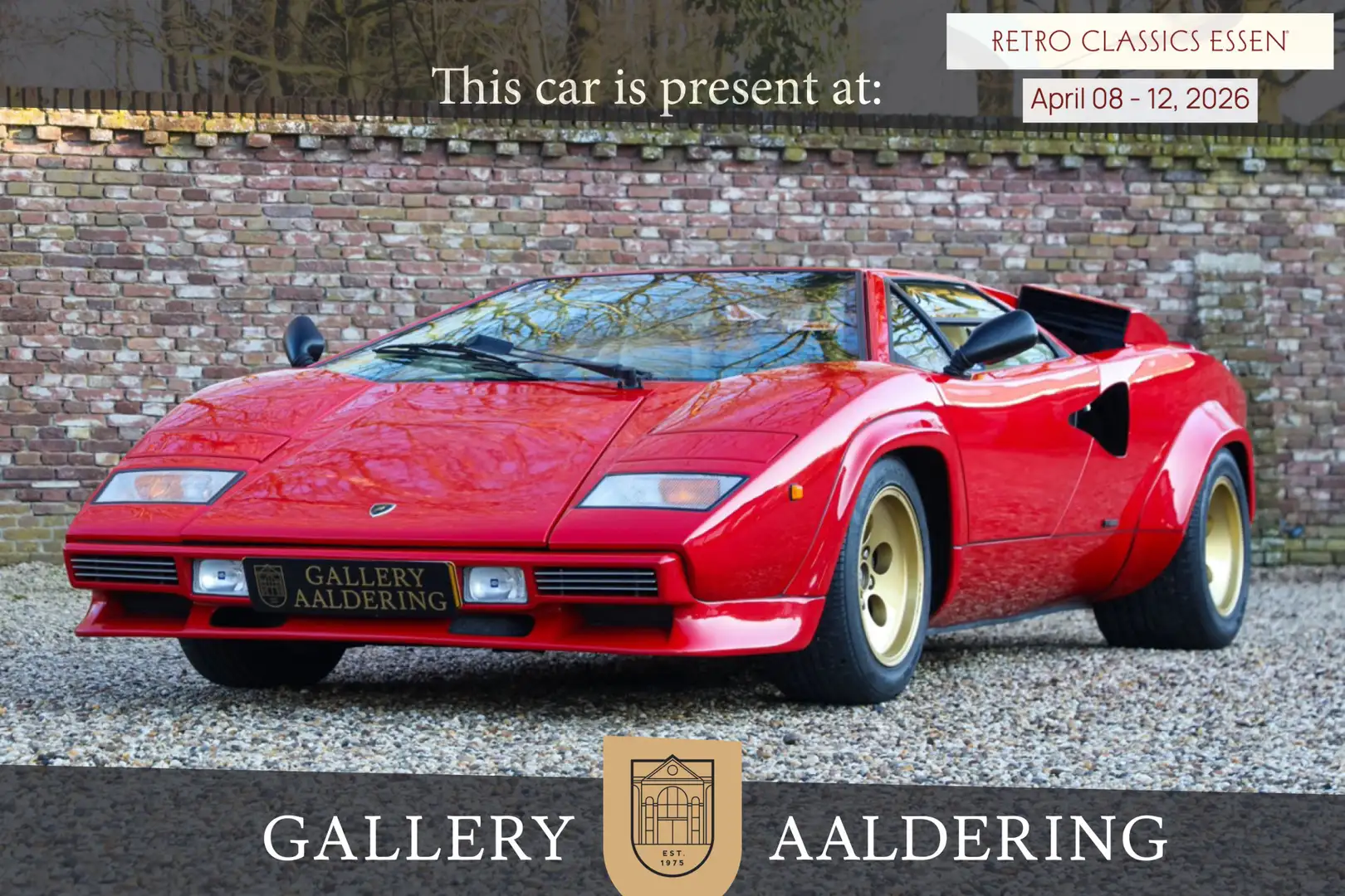 Lamborghini Countach 5000 QV Presented in Rosso over Champagne cruscott Rojo - 1