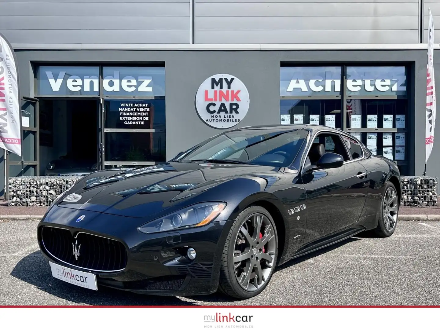 Maserati GranTurismo 4.7 S 440 cv BVR F1 Française Suivi 100% Maserati Noir - 1