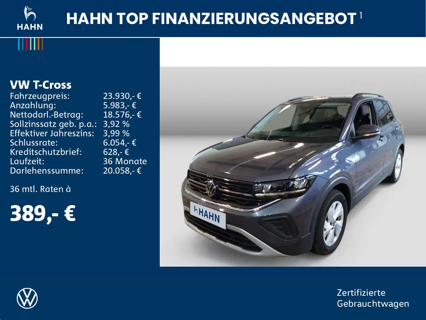 Volkswagen T-Cross 1.0TSI Life ACC Cam LED Navi Parklenk Grigio - 2