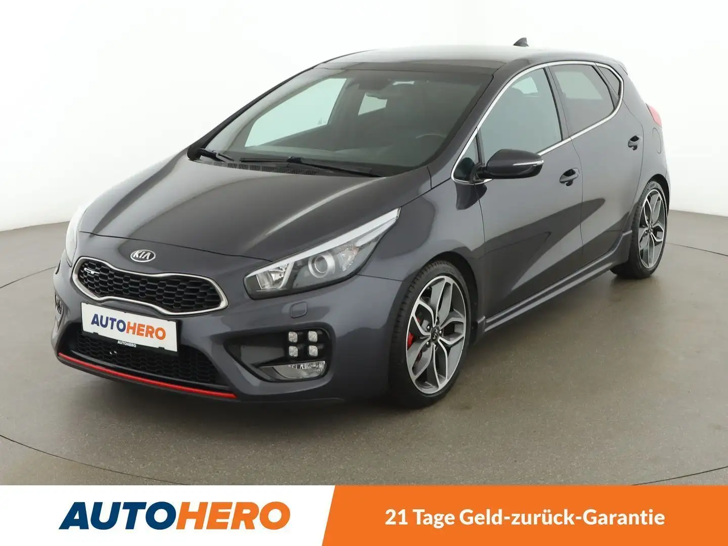 Kia Ceed / cee'd 1.6 TGDI GT *PANO*TEMPO*NAVI*CAM*SPUR*SHZ*BT* Gris - 1