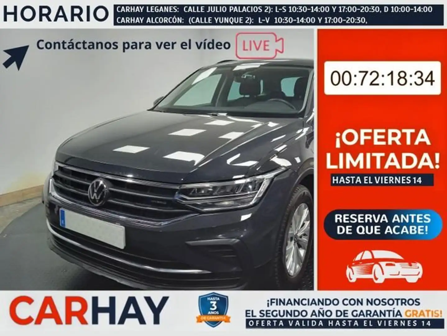 Volkswagen Tiguan SUV 1.4 eHybrid 245 DSG6 Life Business Gris - 1