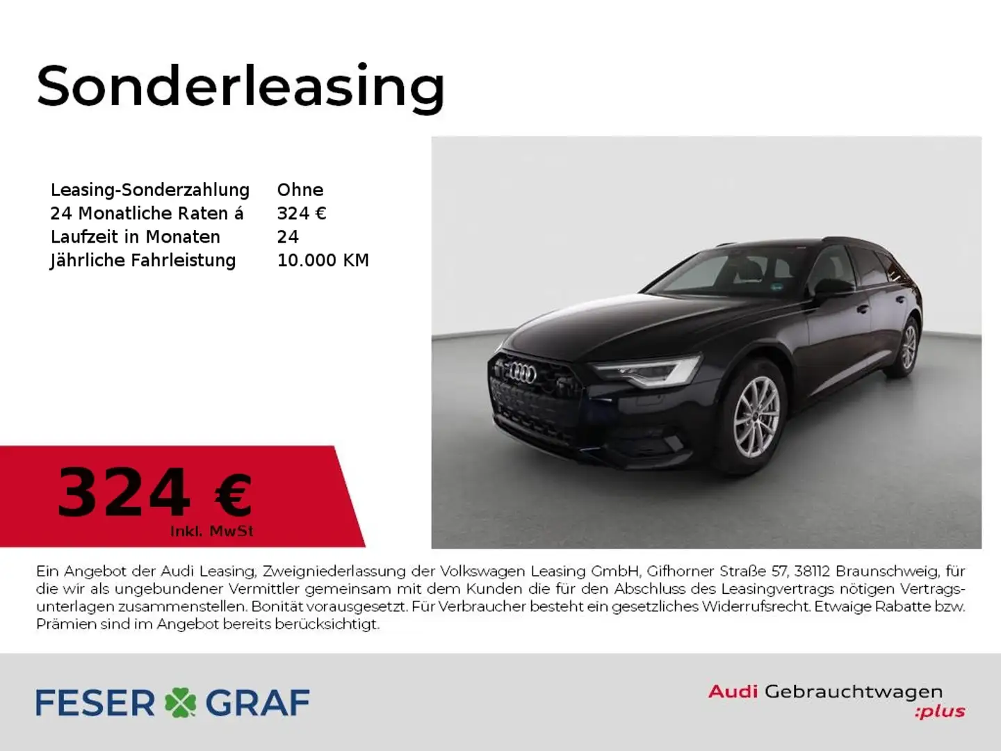 Audi A6 Avant 40 TDI q. Matrix/HuD/ACC/Memory/18 Zoll Schwarz - 1