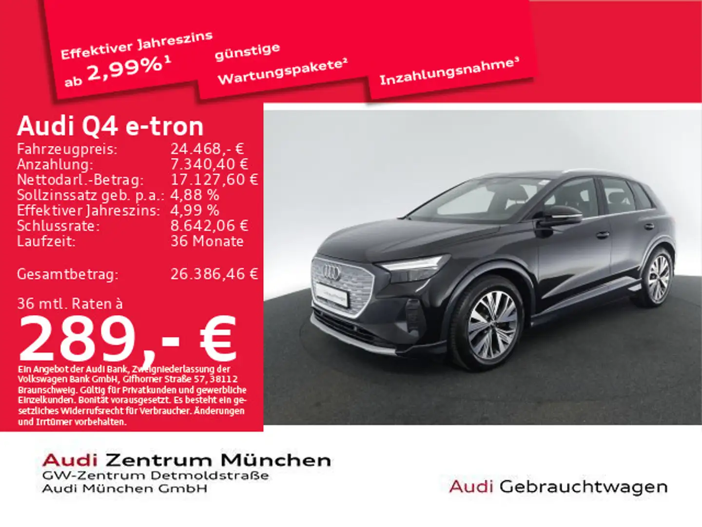 Audi Q4 e-tron 35 ACC/Virtual/Navi Schwarz - 1