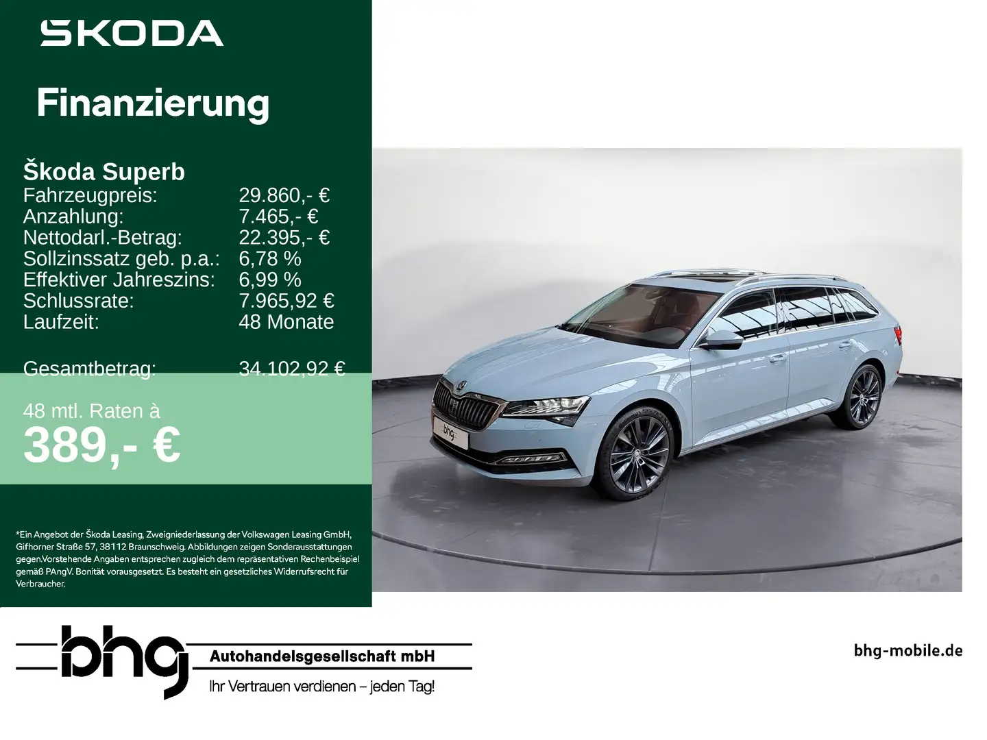 Skoda Superb Combi Style 2.0 TDI DSG *PANO*ACC*NAVI* Grau - 1