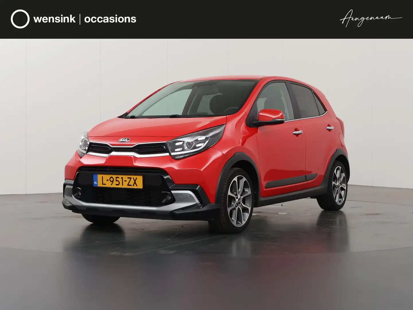Kia Picanto 1.0 T-GDi X-Line 5p | Lederen Bekleding | Stoel/St Rood - 1