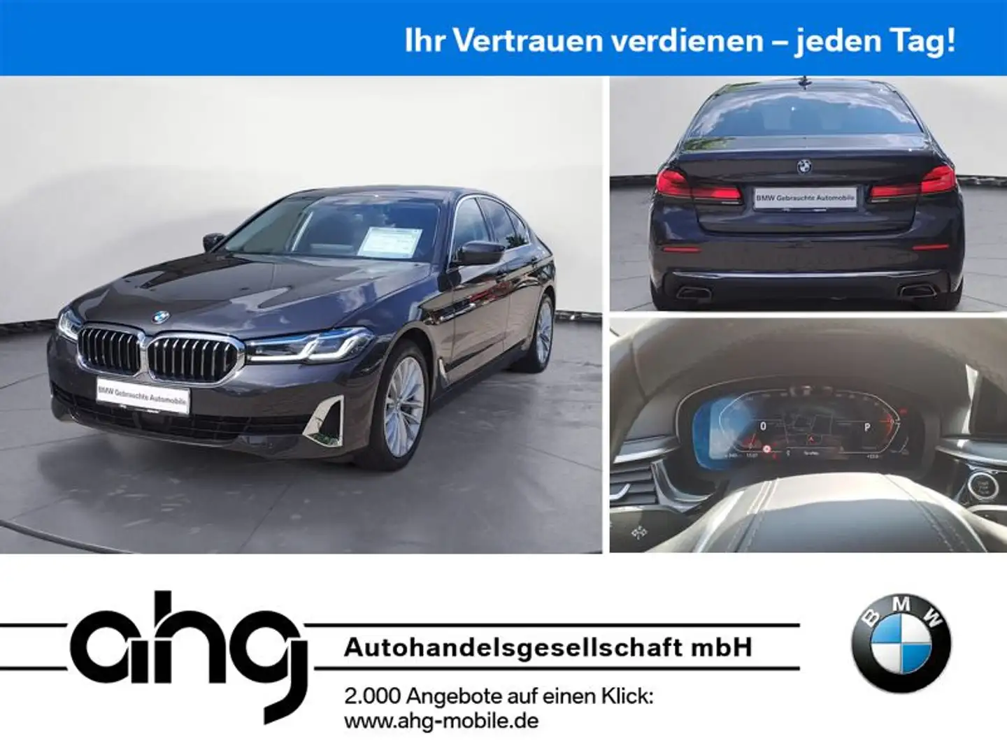 BMW 530 dA xDrive Luxury Line AHK Rückfahrkamera Lase Grau - 1