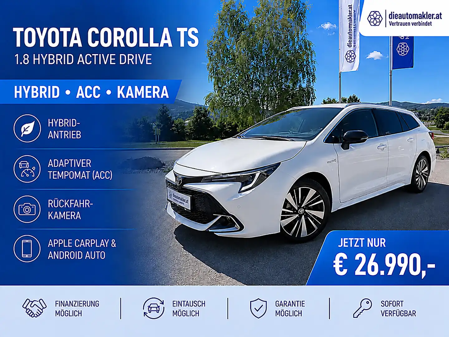 Toyota Corolla TS 1,8 Active Drive *VERKAUFT* Weiß - 1