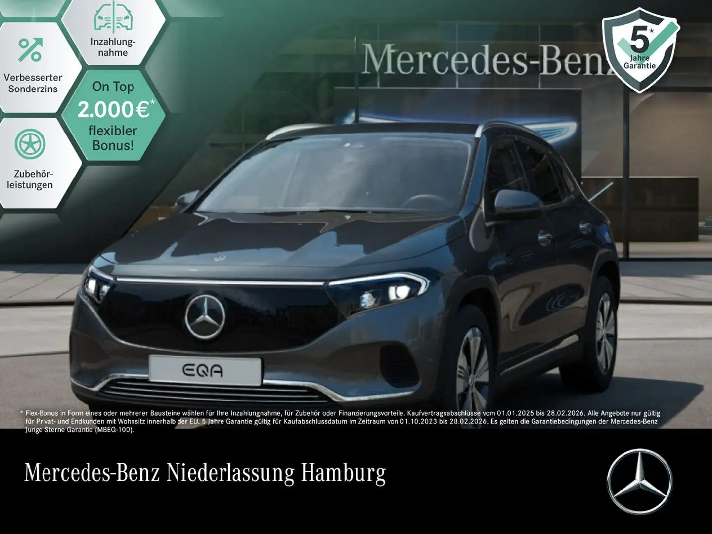 Mercedes-Benz EQA 300 4M PROG+PLUS-PAKET+KAMERA+KEYLESS+SPUR Grau - 1