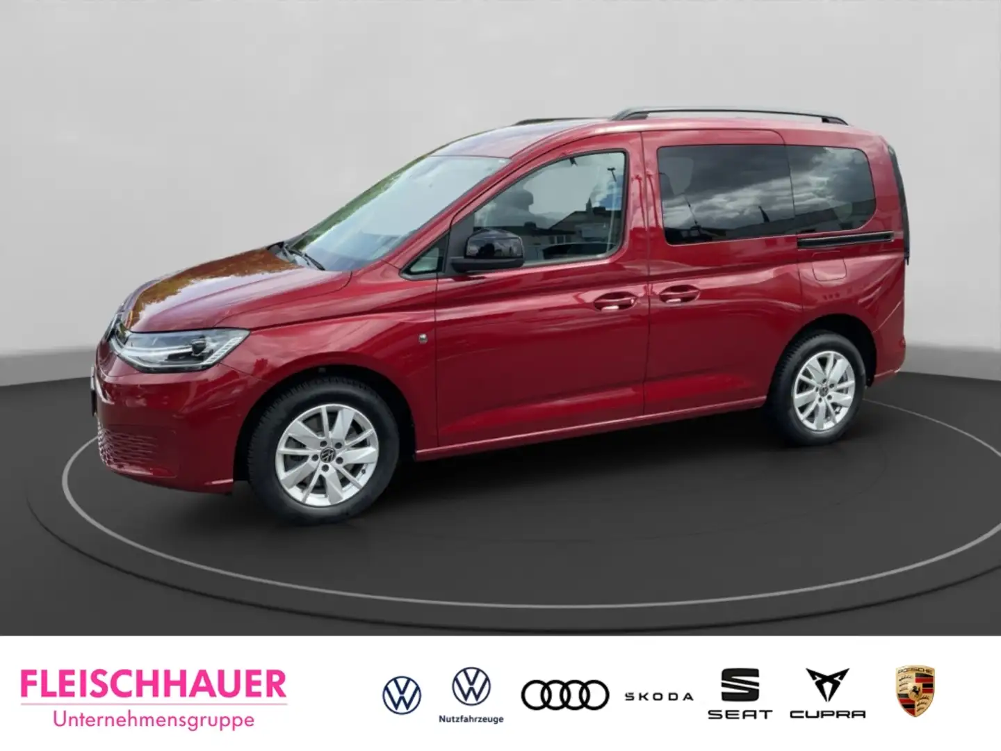 Volkswagen Caddy 1.5 TSI Navi LED Apple CarPlay Android Auto DAB Pa Roşu - 1