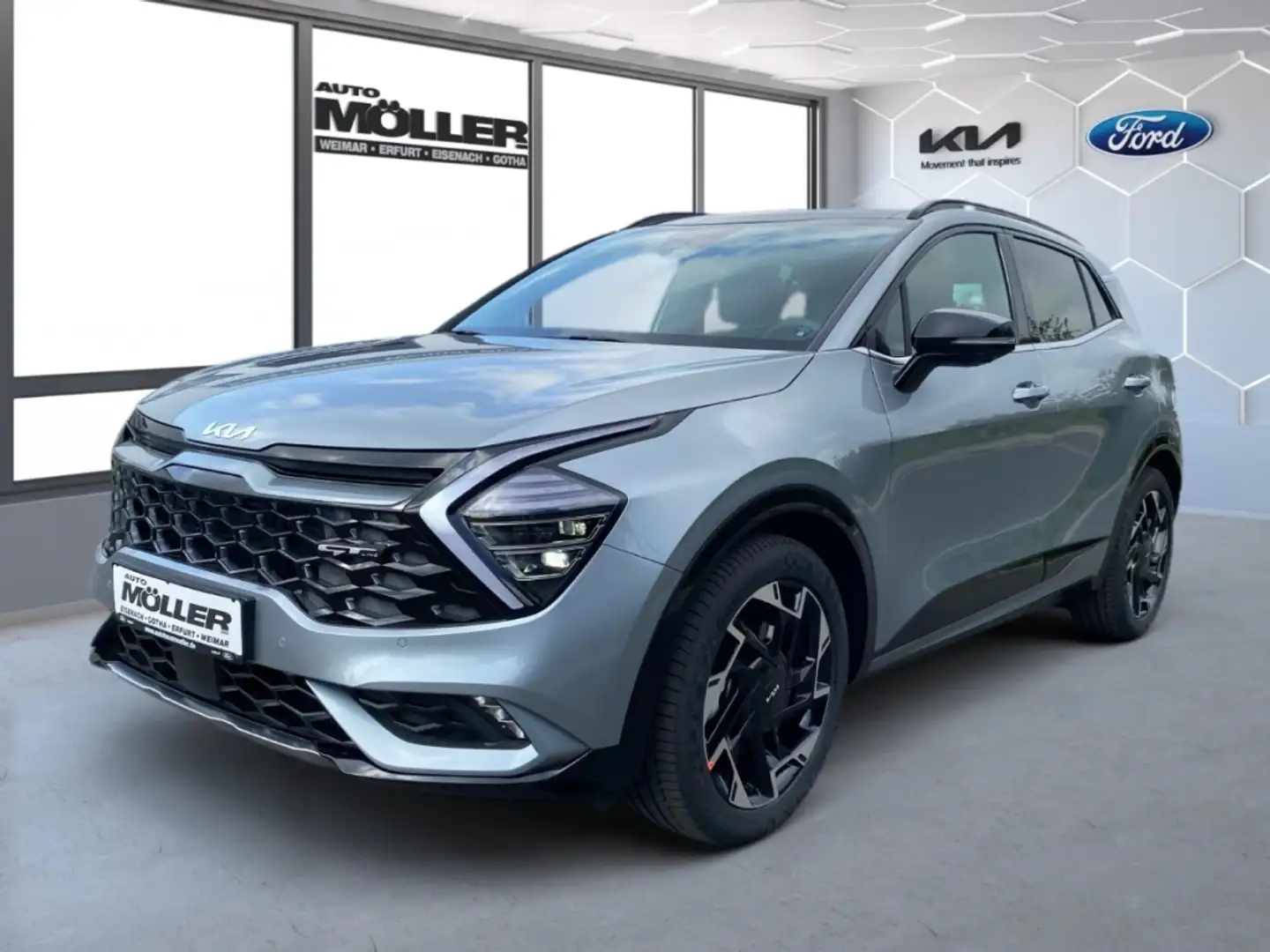 Kia Sportage GT-Line 1.6T AWD DCT7 Glasdach Drive Sound ACC 360 Silber - 2