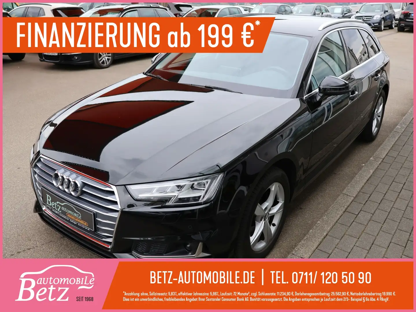 Audi A4 Avant 35 TDI Sport AHK RFK PDC SHZ LED Zwart - 1