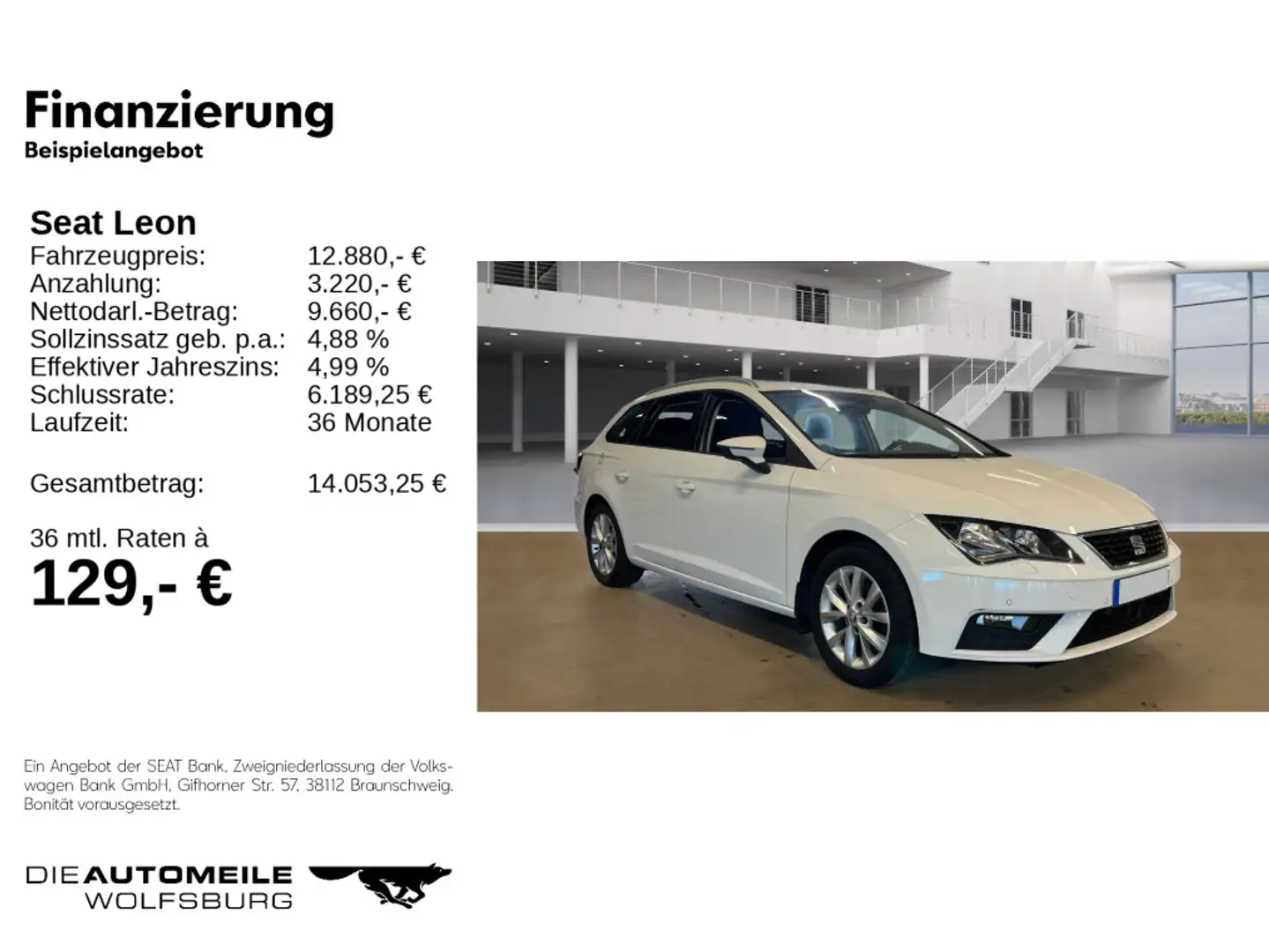 SEAT Leon ST 1.5 TGI Style AHK/CLIMATR/SITZHZ Weiß - 2