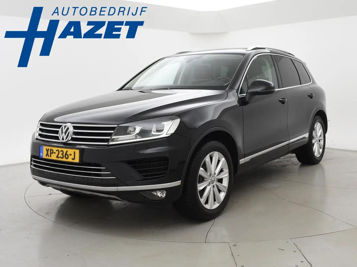 Volkswagen Touareg 3.0 TDI V6 262 PK HIGHLINE + LUCHTVERING | WEGKL. Zwart - 1