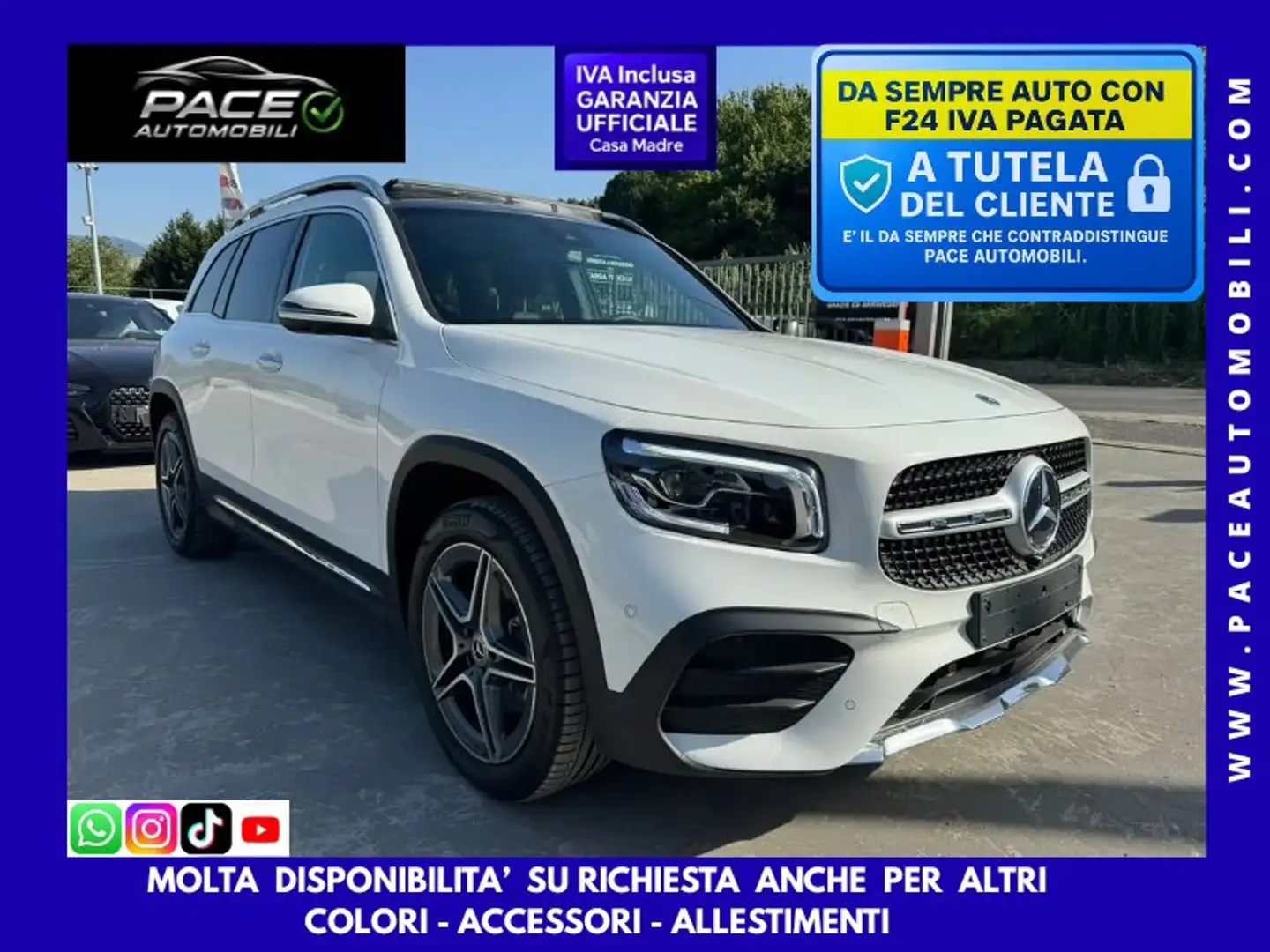 Mercedes-Benz GLB 200 AMG 4Matic PREMIUM PDC KAMERA NIGHT MBUX LED TETTO Bianco - 1