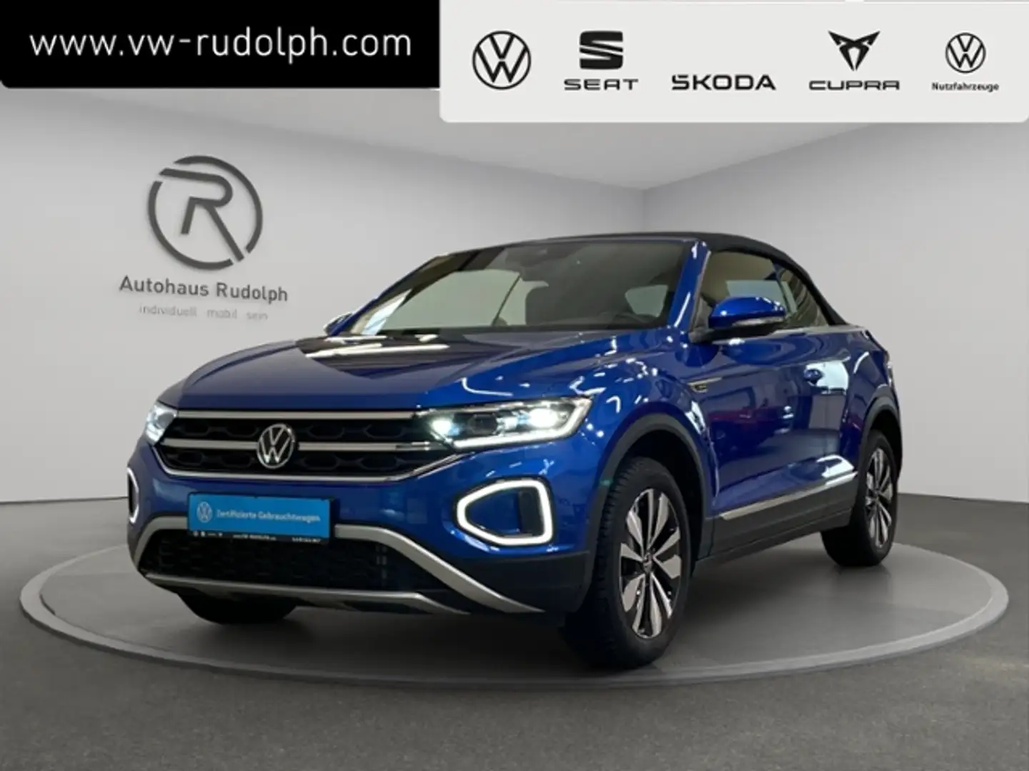 Volkswagen T-Roc Cabriolet 1.0 TSI Move / Navi LED ACC RFK Blau - 1