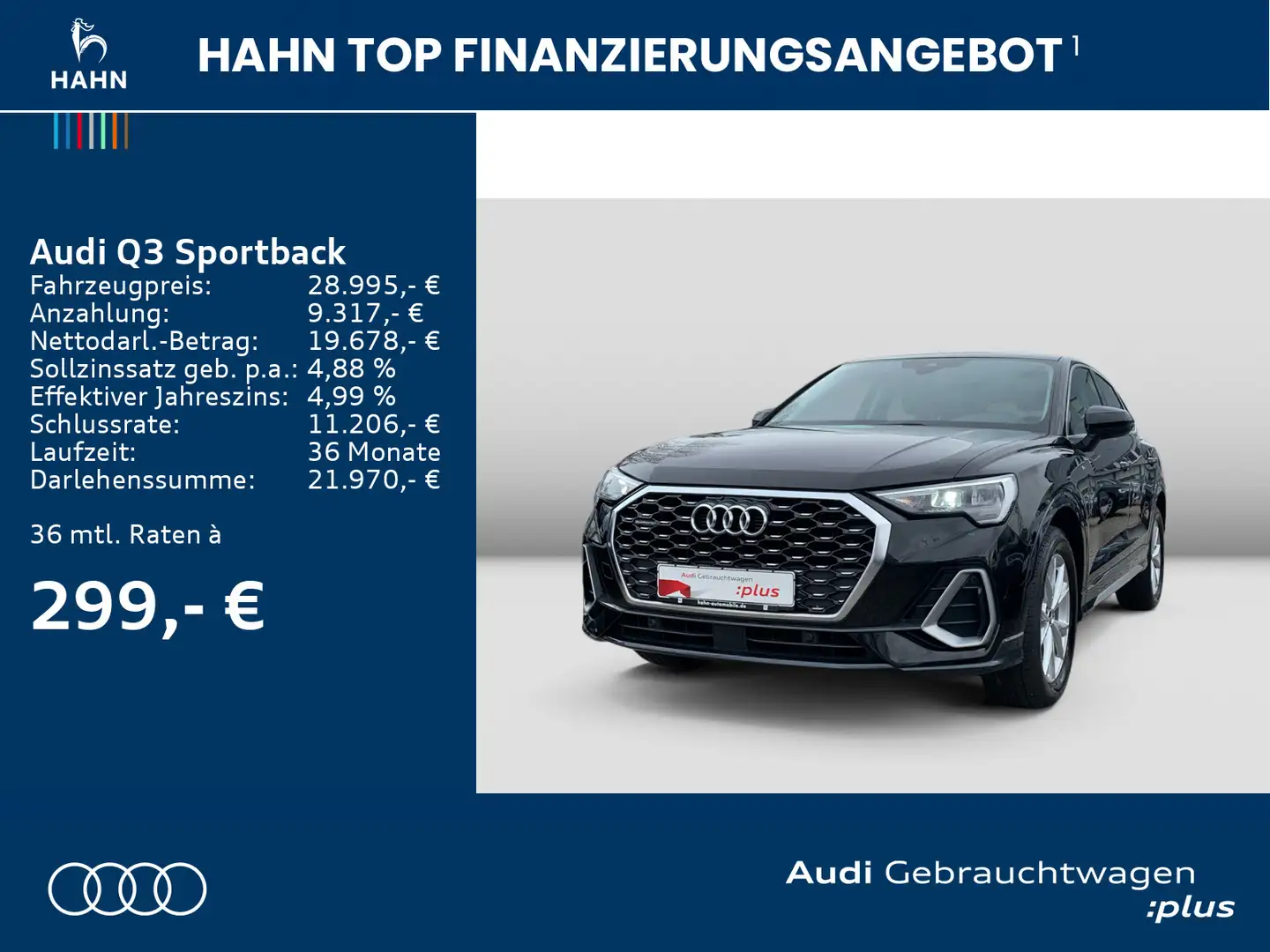 Audi Q3 40 TFSI quattro S line S tronic Nav Schwarz - 2