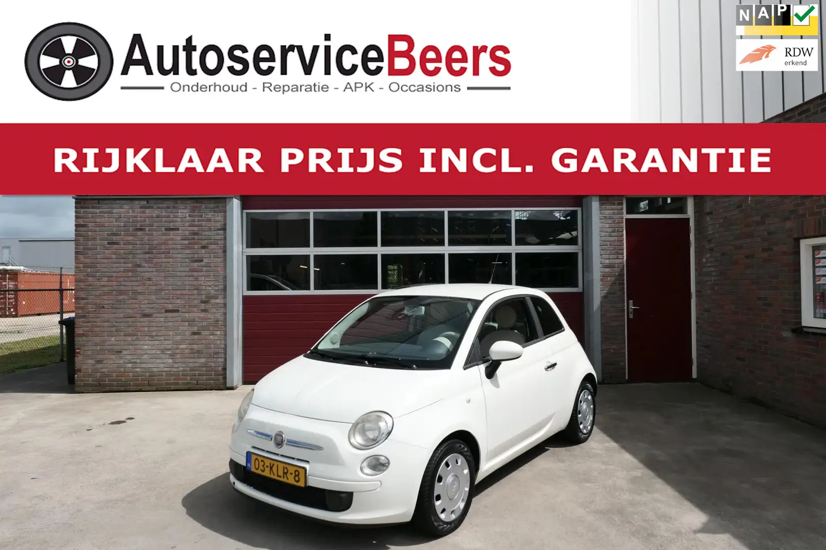 Fiat 500 1.2 Pop, Automaat, All-season banden, Airco, 4- ci Wit - 1