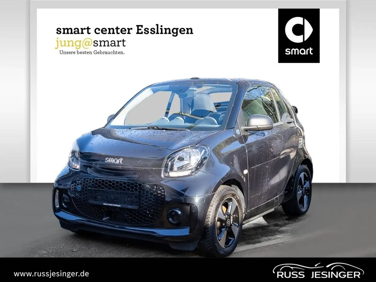 smart forTwo smart EQ  cabrio *4,6KW Bordlader*LED*LM*SitzH*Kli Schwarz - 1