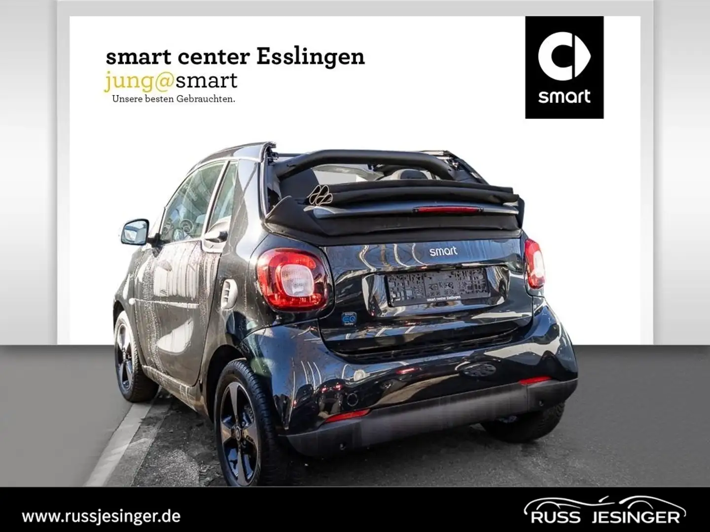 smart forTwo smart EQ  cabrio *4,6KW Bordlader*LED*LM*SitzH*Kli Schwarz - 2
