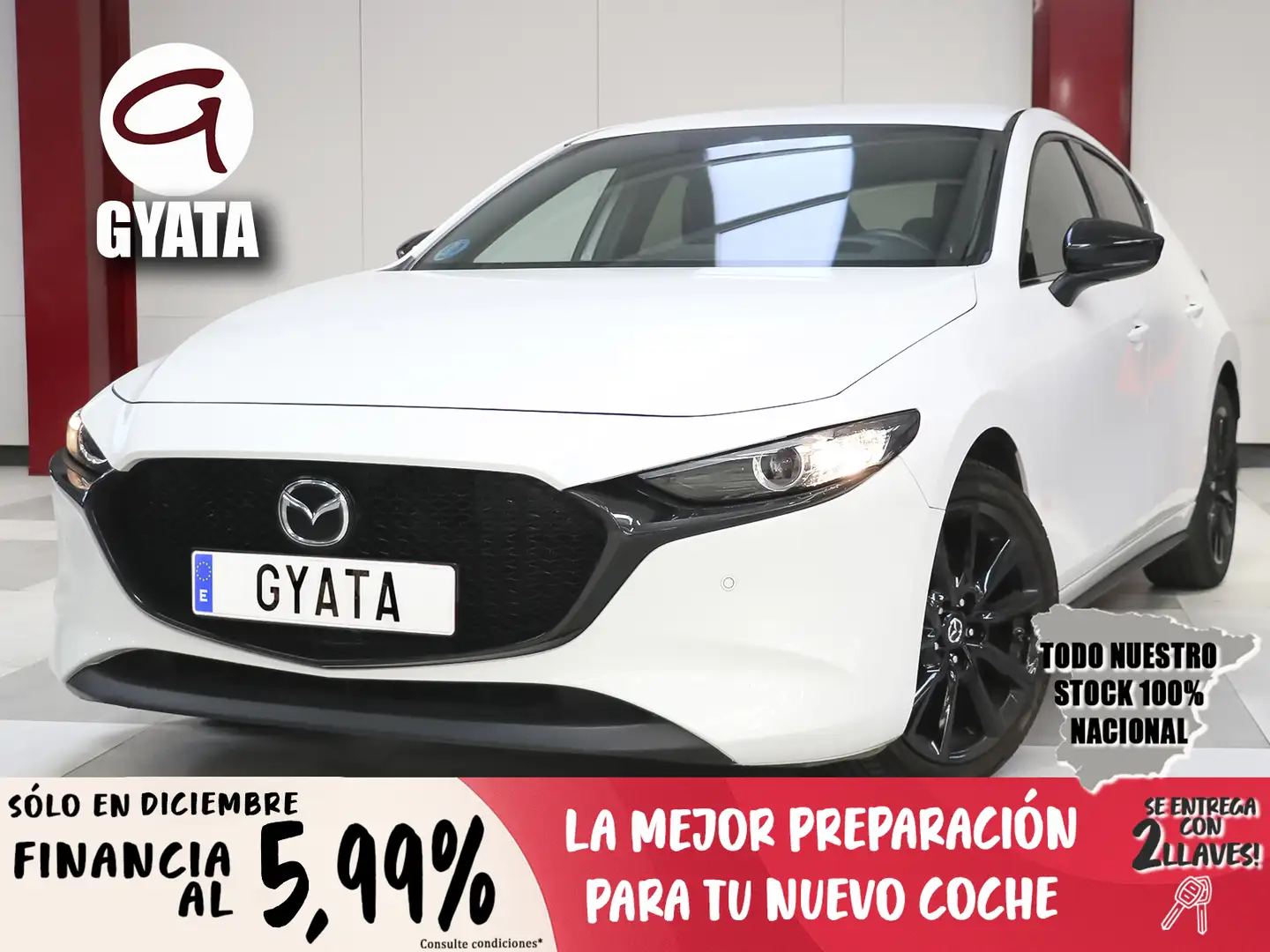 Mazda 3 2.0 e-Skyactiv-X Homura Aut. 137kW Blanco - 1