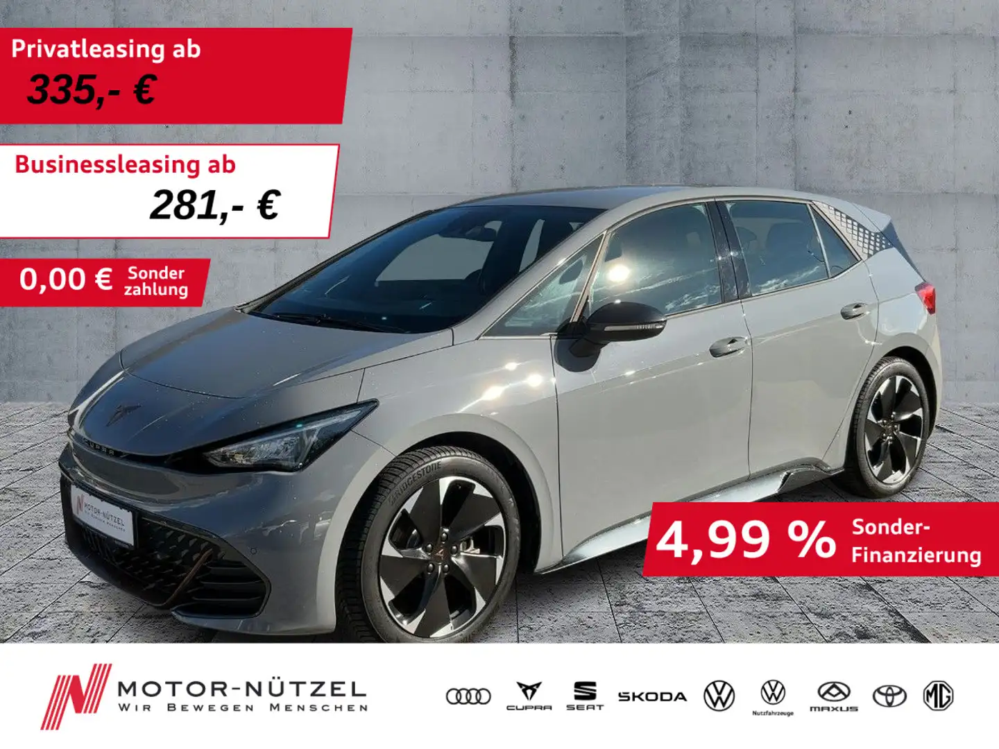CUPRA Born 150kw LED+NAVI+ACC+APP+SHZ+DAB+KAMERA+19Z. Grau - 1