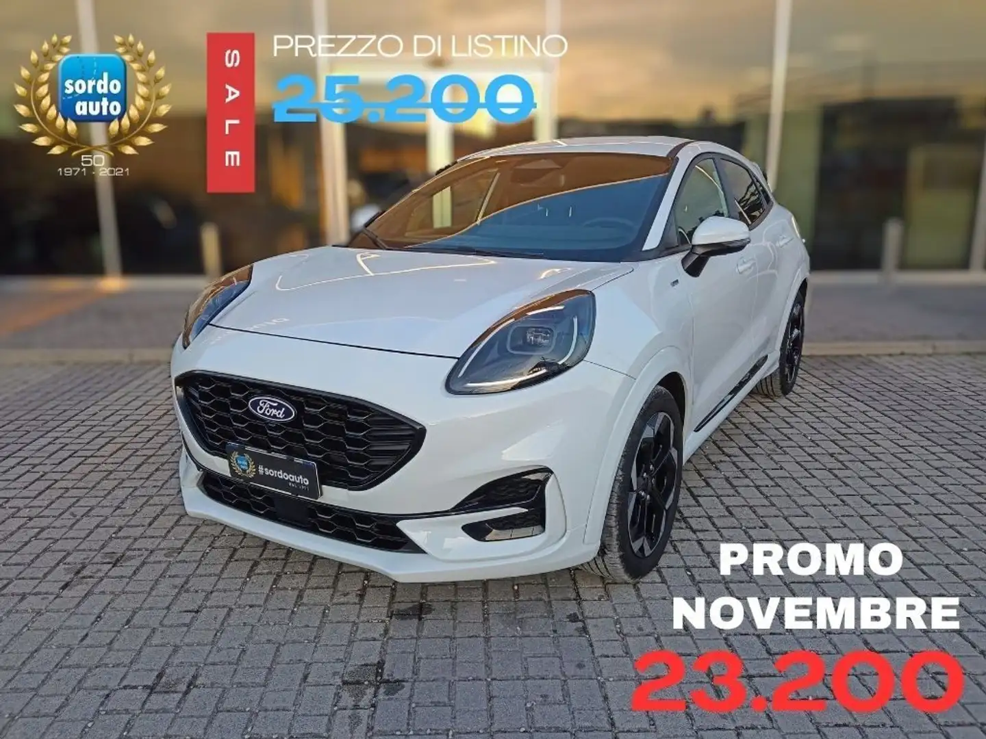 Ford Puma 1.0 EcoBoost Hybrid Automatica ST-Line X Bianco - 1