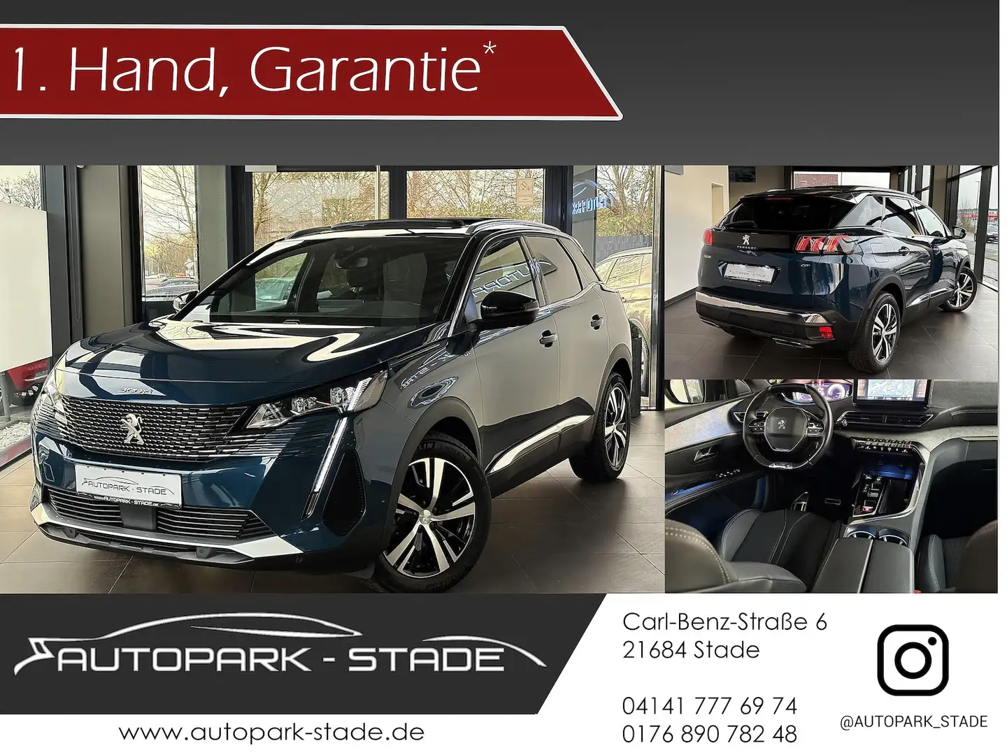 Peugeot 3008 1.2 PureTech GT Pano ACC LED Keyless Assist Blau - 1