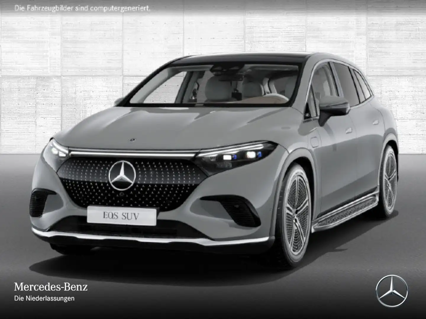 Mercedes-Benz EQS SUV EQS 450 4MATIC SUV Fahrass Fondent Pano Burmester Серый - 2