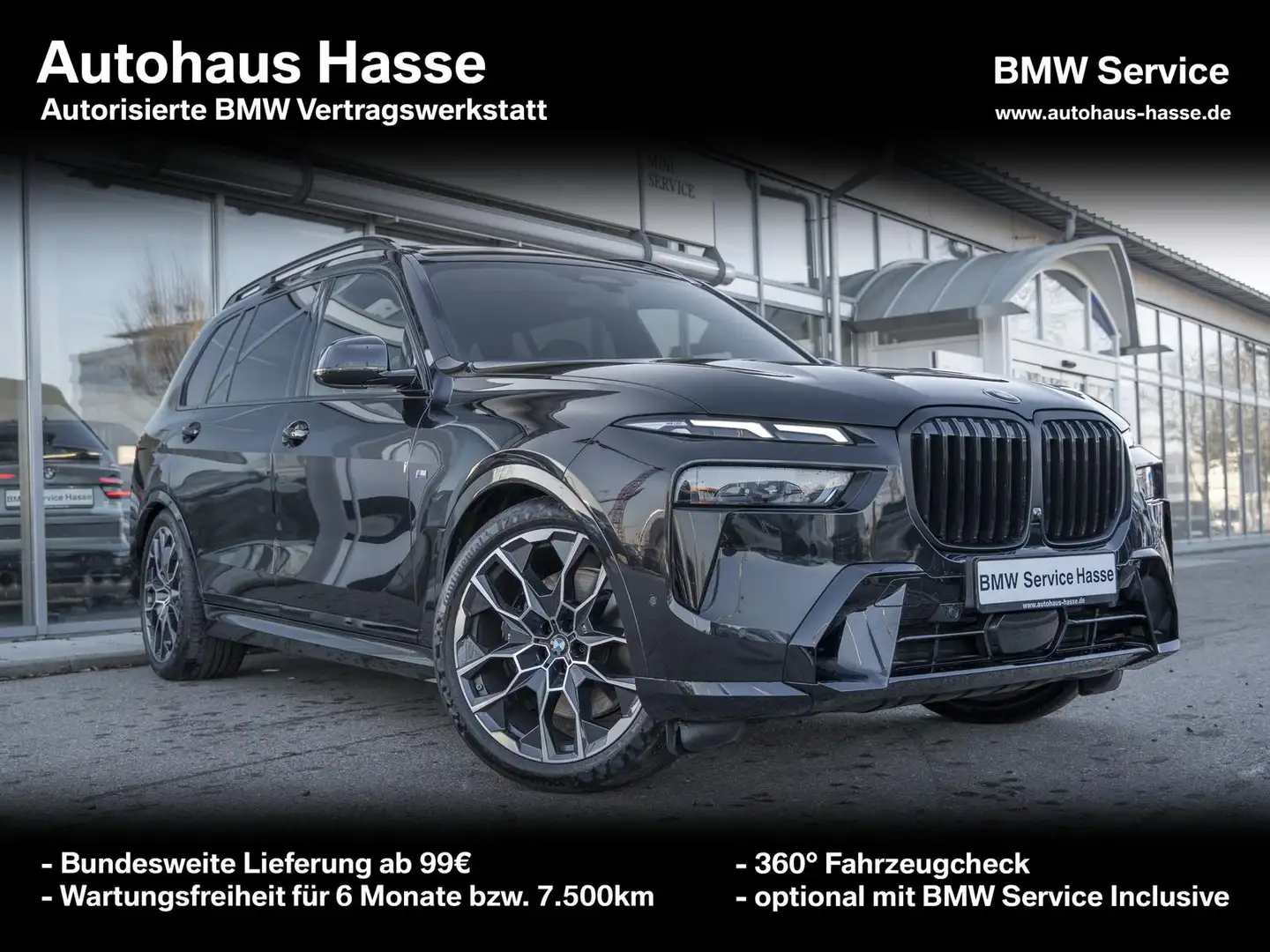 BMW X7 xDr 40d M-Sport Pro DAPro IntAk SITZLÜFT 360° Чорний - 1