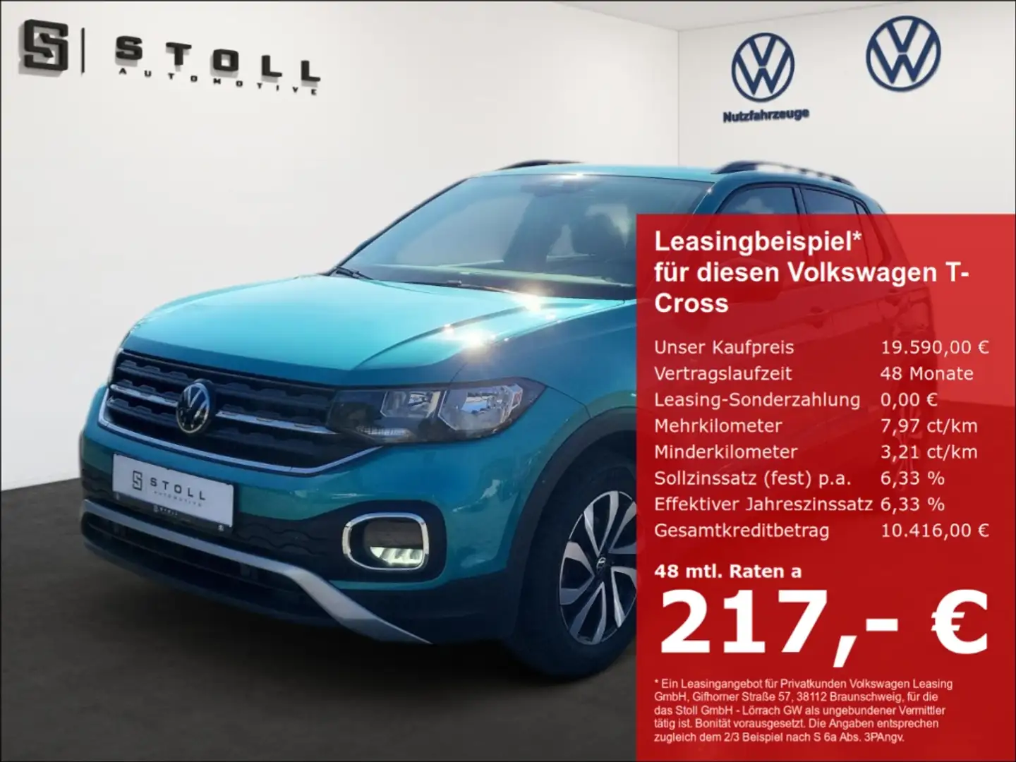 Volkswagen T-Cross Active 1.0 TSI Discover Media+ACC+Chrom-Paket+++ Zelená - 1