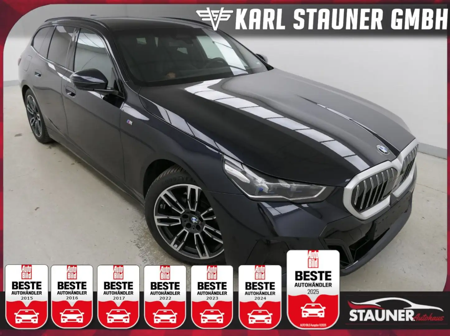 BMW 520 d Touring M-Sport MEMORY PANO AHK STANDHZ H&K Schwarz - 1