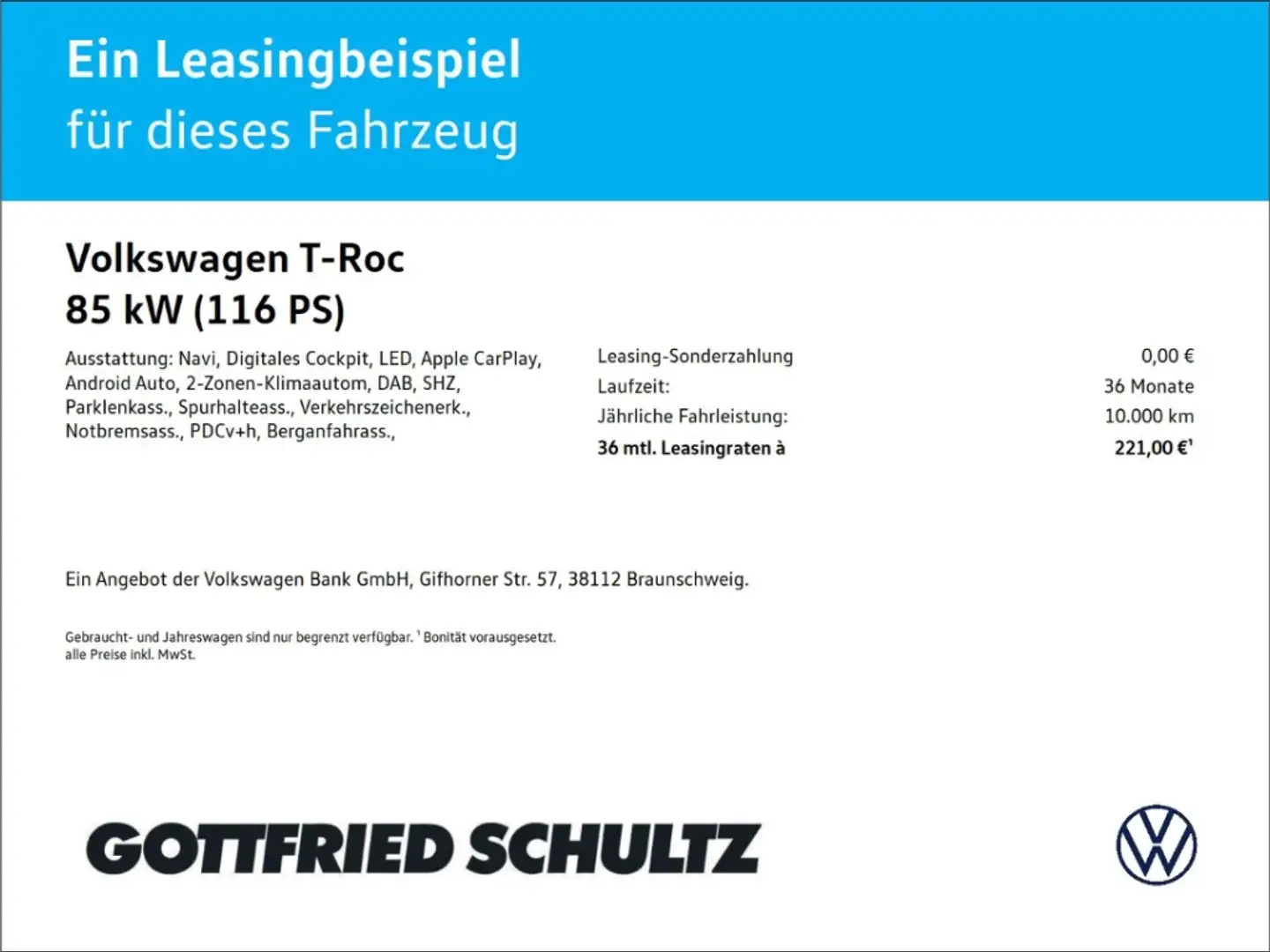 Volkswagen T-Roc Life 1.0 TSI LED NAVI SHZ PDC DAB MFL Noir - 2