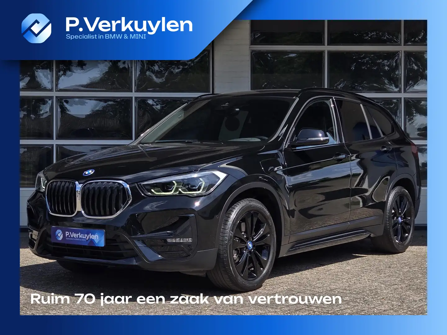 BMW X1 xDrive25e Sport Line | SPORTSTOELEN | LEDER | 18 I Zwart - 1