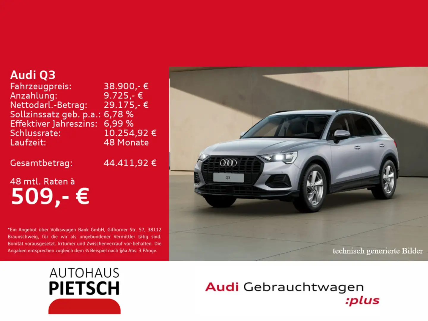 Audi Q3 35 TFSI advanced S-tronic Silber - 1