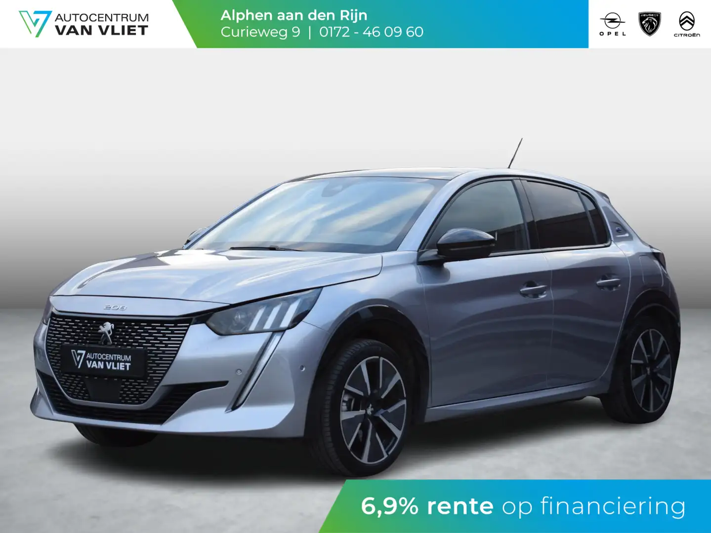 Peugeot e-208 EV GT Pack 50 kWh SOH 94,3% | adaptieve cruise con Gris - 1