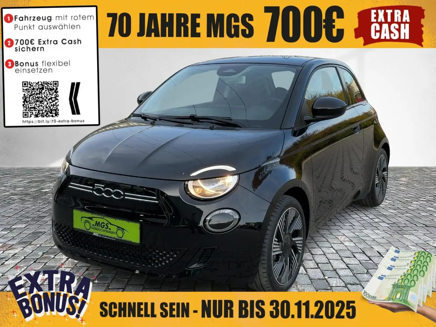 Fiat 500e 3+1 Icon DAB #ANDROID #NAVI #PDC Schwarz - 1