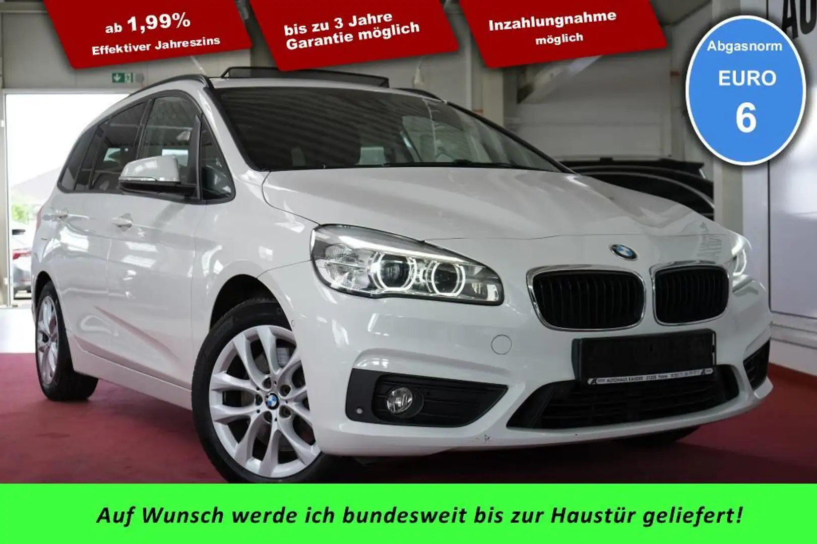 BMW 220 Sport Advantage*AHK*Navi*LEDER*Pano* Blanc - 1