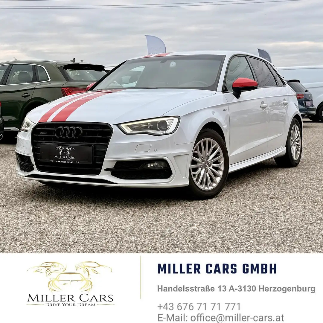 Audi A3 2.0 TDI quattro S line Sportpaket *Garantie* Blanc - 2