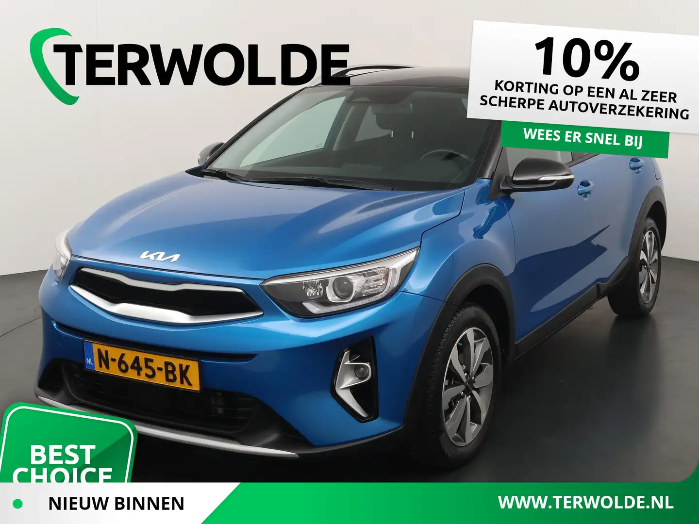 Kia Stonic 1.0 T-GDi MHEV DynamicPlusLine | Navigatie | Adapt Blauw - 1