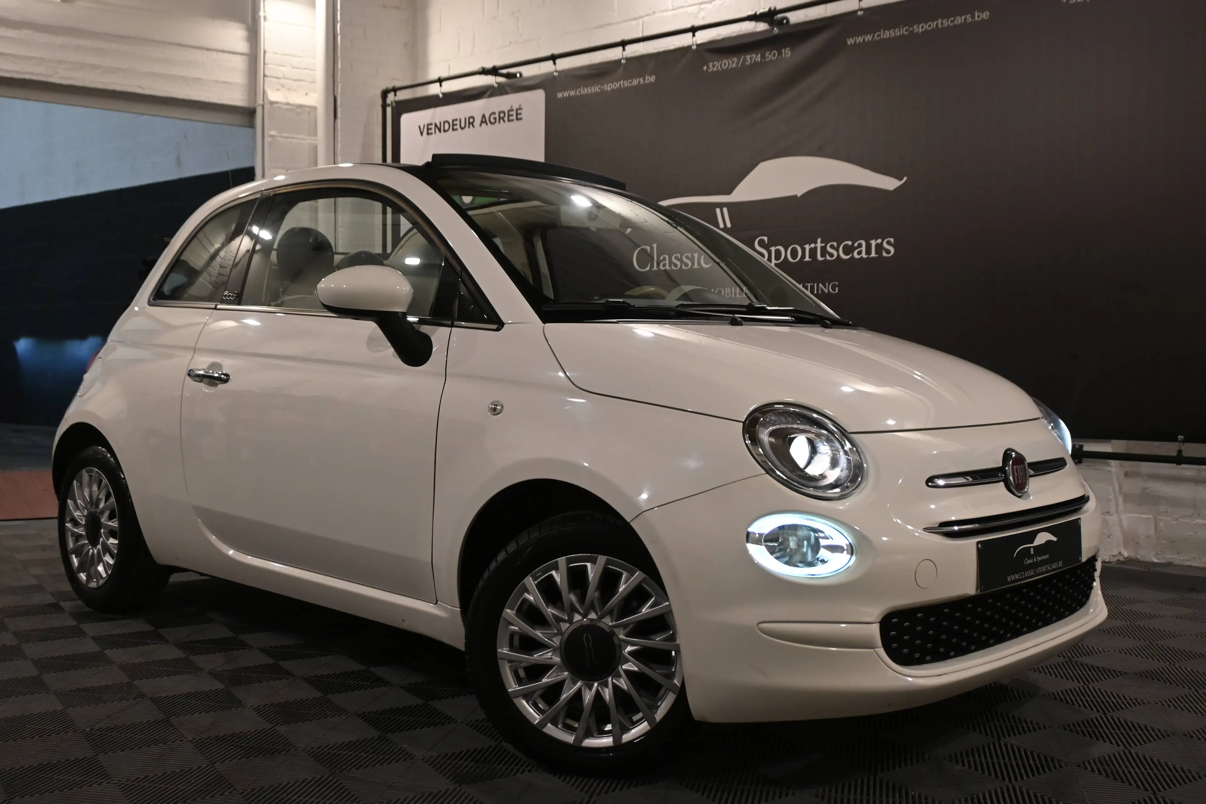 Fiat 500C 500C CABRIOLET 1.2i EURO 6d / CARPLAY / CRUISE CONTROL / CUIR / A VOIR — photo 2