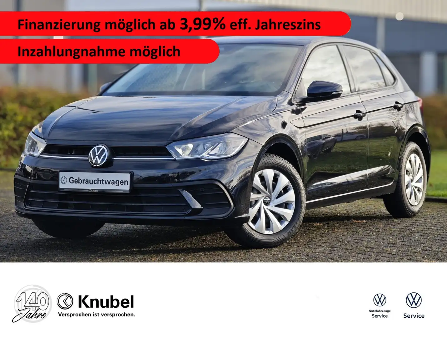 Volkswagen Polo Life 1.0 TSI DSG LED*Nav*SHZ*Klima*PDC* Schwarz - 1