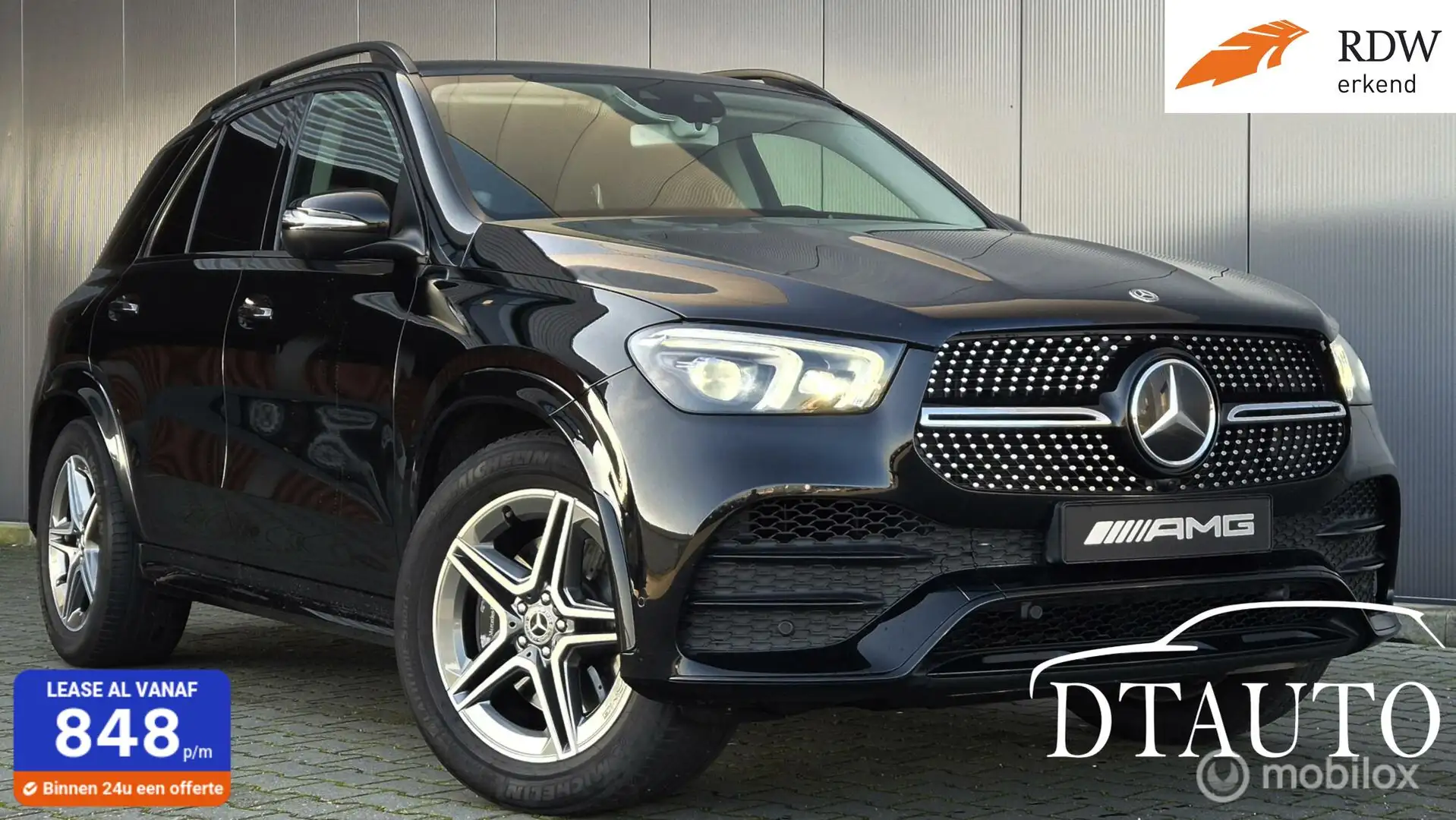 Mercedes-Benz GLE 350 350d V6 4MATIC 2xAMG Distr Night Grijs Kenteken Zwart - 1