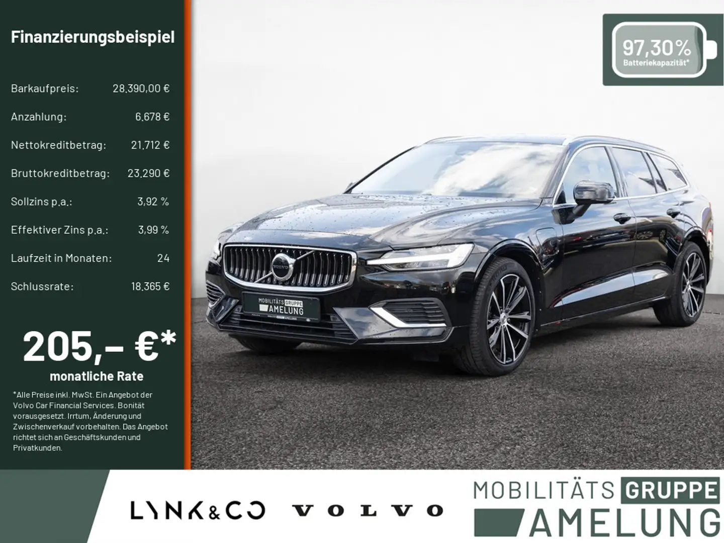 Volvo V60 T6 Core Recharge Plug-In Hybrid AWD LED Schwarz - 1