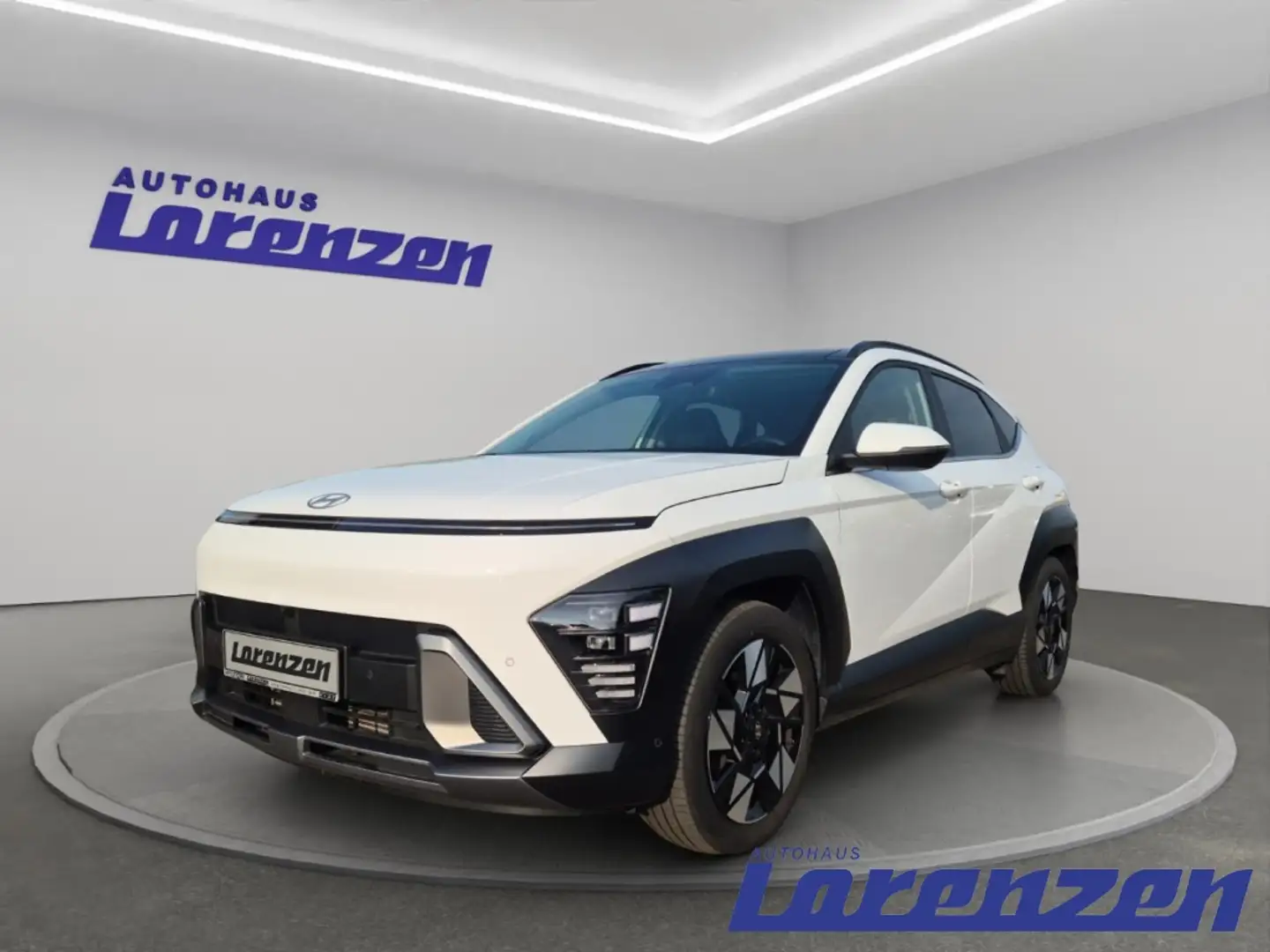 Hyundai KONA Prime DCT Glasschiebe El. Panodach Navi Leder Digi Weiß - 1