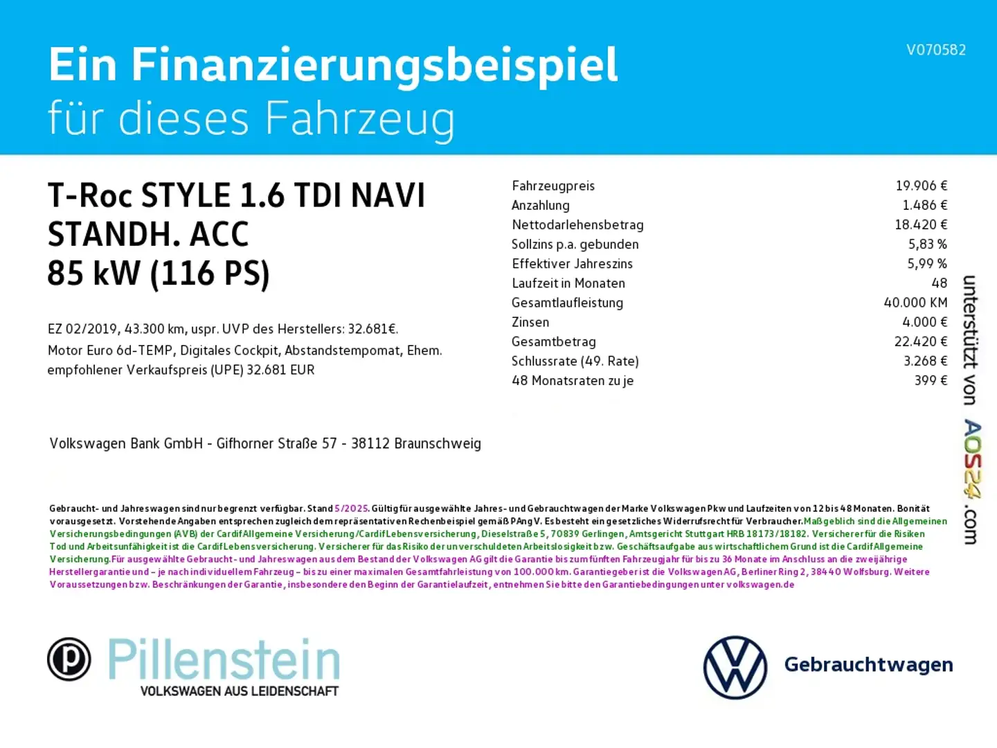 Volkswagen T-Roc STYLE 1.6 TDI NAVI STANDH. ACC Weiß - 2