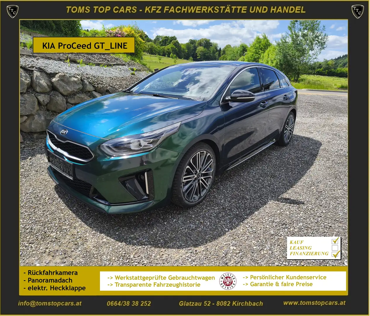 Kia ProCeed / pro_cee'd pro ceed 1,6 GT-Line, Rückfahrk.,elektr. Heckkl Verde - 1