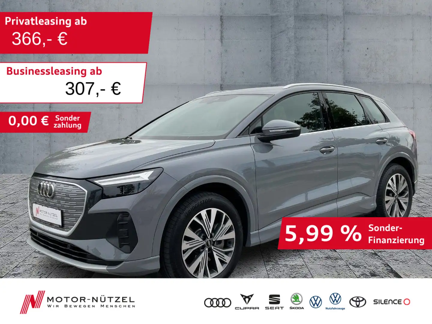 Audi Q4 e-tron 40 ADVANCED LED+NAVI+RFK+ACC+SHZ+19"LM Grau - 1