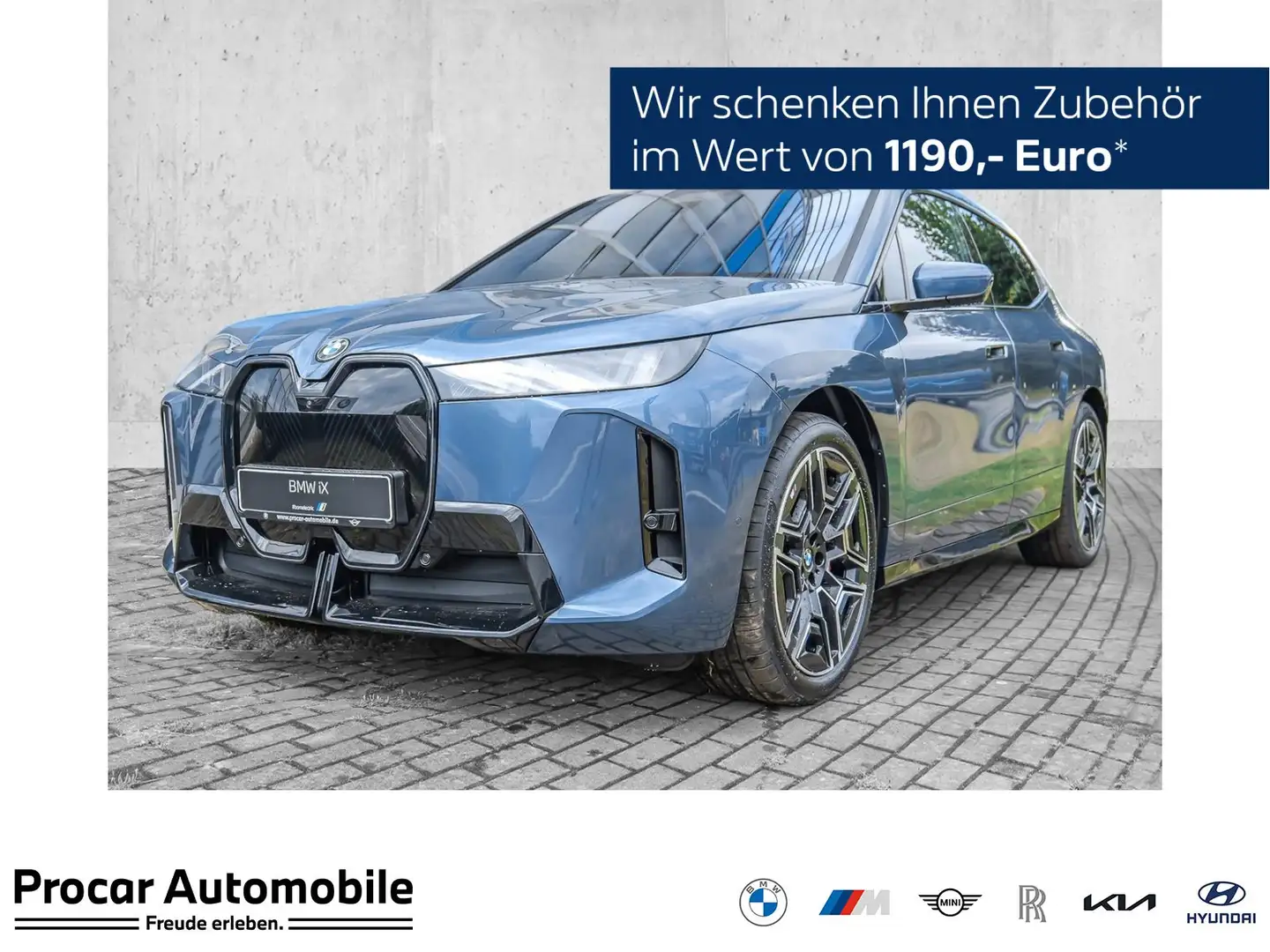 BMW iX xDrive45 MSportPro HuD AHK DAProf Sitzlüftung Blu/Azzurro - 1