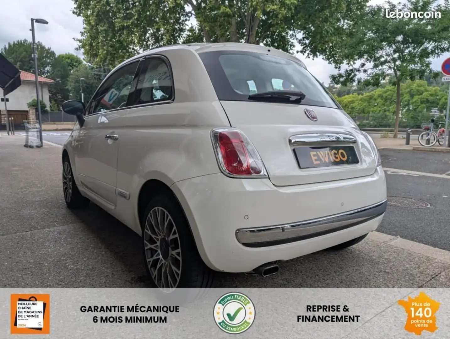 Fiat 500 1.2 70 Lounge Blanc - 2